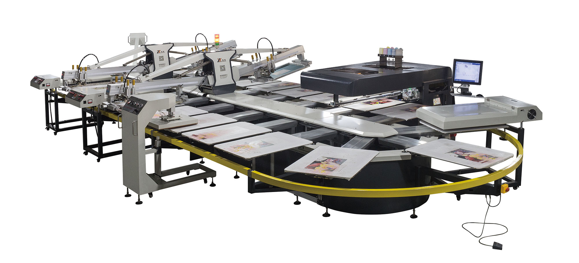 oval printing machine with digital printer
